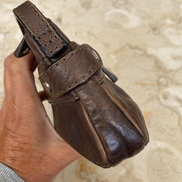 Fossil Brown Leather Clutch Wristlet Bag - Picture 5 of 9